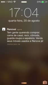App Renovei - push segmentado para vendedor