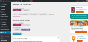 Configurações do XML de Sitemap para SEO no WordPress